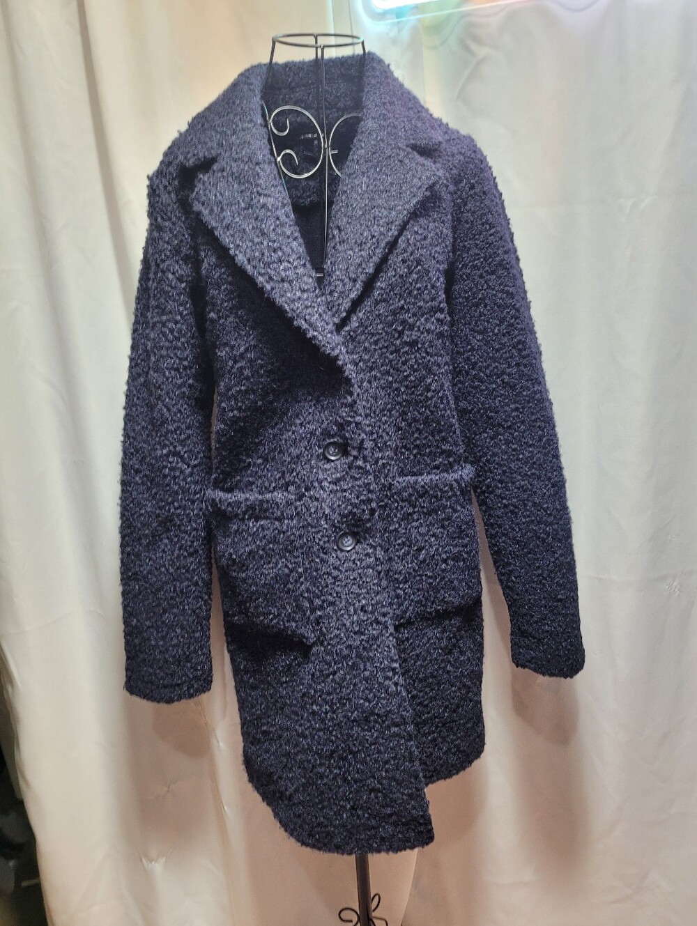 CHARLIE B Women's Teddy Coat in Navy